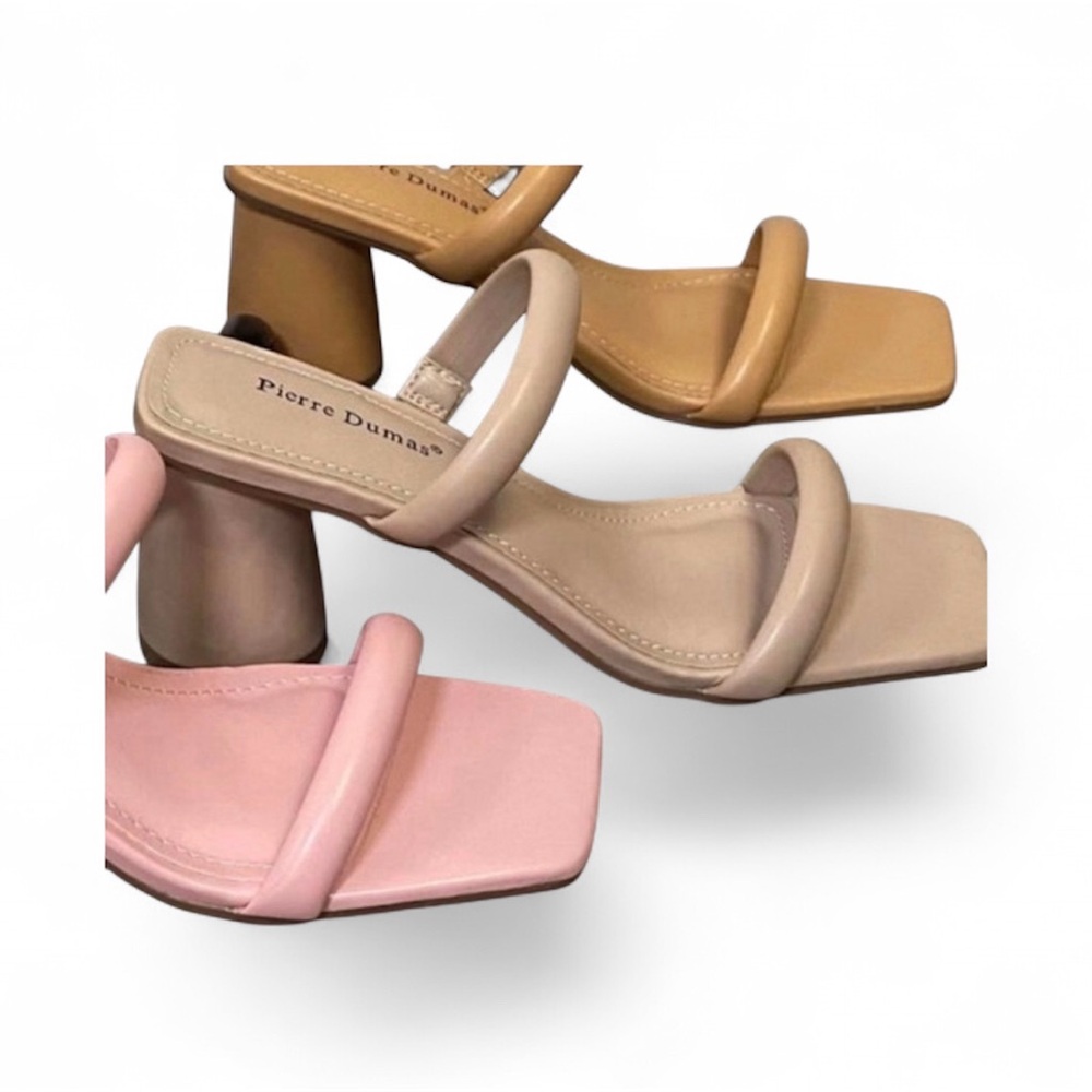 Pierre Dumas Nude Chucky Heel Sandal - Size 10